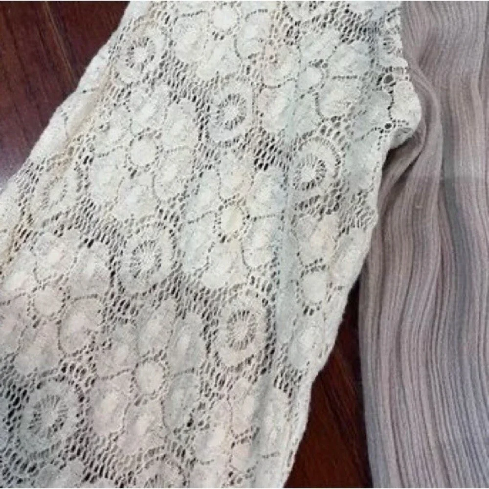 Umgee mocha and lace boho dress size medium